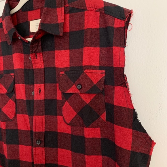Fear of God FOG Sleeveless cutoff flannel longline - Picture 9 of 9